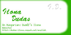 ilona dudas business card